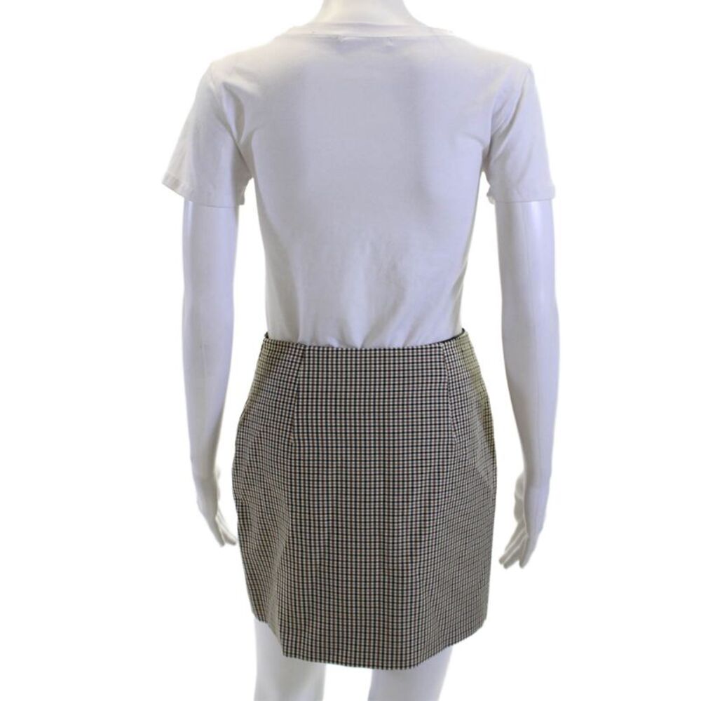 Toccin Women Black Checked Mini Pencil Skirt Size 2 - Picture 3 of 6